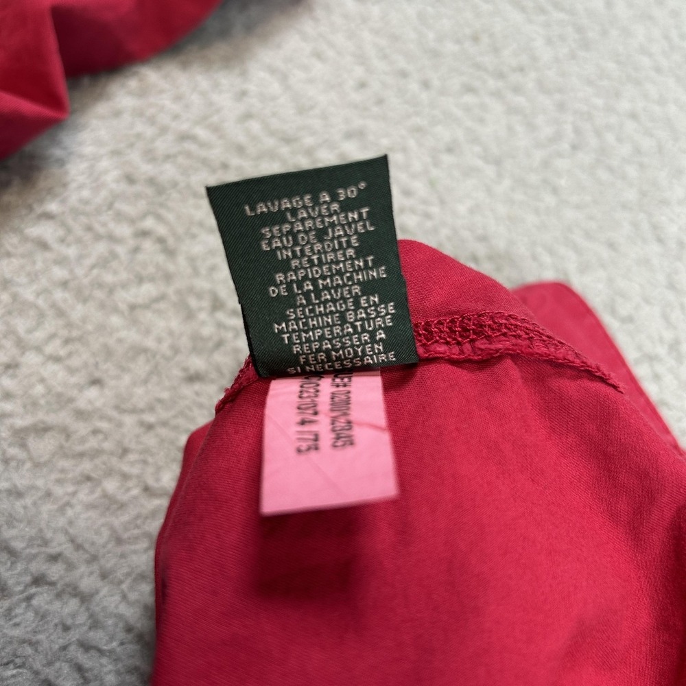 Lauren Ralph Lauren Pants Womens 12 Red Straight Leg Casual 100% Cotton Pockets - Picture 6 of 15